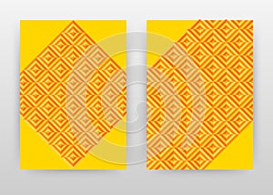 Geometric orange and yellow business design for annual report, brochure, flyer, poster. Geometry orange yellow background vector