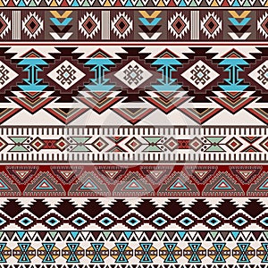 Geometric ornament for ceramics, wallpaper, textile, web, cards. Ethnic pattern. Border ornament. Native american design photo