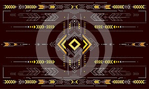 Geometric ornament with ethnic elements