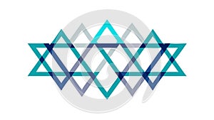 Geometric Overlapping Triangles Abstract Vector Pattern, vector design Generative AI