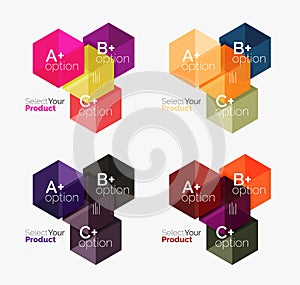 Geometric paper business infographics layouts