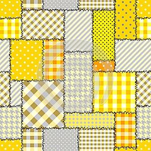 Geometric patchwork pattern of a squares.