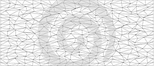 Geometric pattern of abstract triangles and lines creating chaos and complexity for creative design and background use