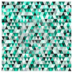 Geometric pattern in aqua green and black, vector illustration