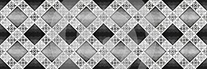 Geometric pattern background, ceramic wall tile or textile design
