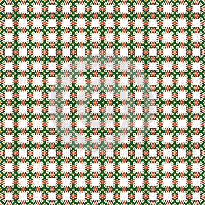 Geometric pattern background with green and red  color photo