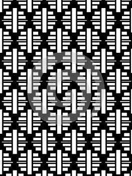 Geometric pattern in black