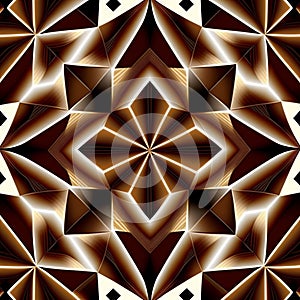 geometric pattern with blacklight,brown and white colors