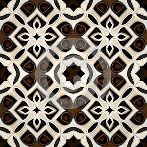 geometric pattern with blacklight,brown and white colors