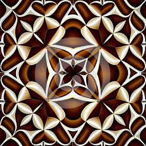 geometric pattern with blacklight,brown and white colors