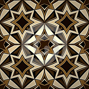 geometric pattern with blacklight,brown and white colors
