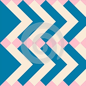 Geometric pattern with blue squares photo