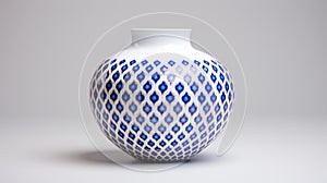 Geometric Pattern Blue Vase With Lensbaby Velvet 56mm F16 Style