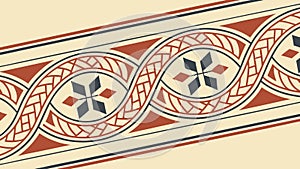 Geometric pattern border, abstract decorative trim, vector design Generative AI