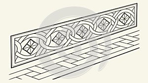 Geometric Pattern Border with Abstract Detail, vector design Generative AI