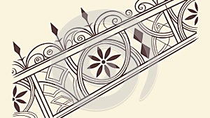 Geometric Pattern Border with Diamonds and Triangles, vector design Generative AI