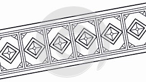 Geometric Pattern Border with Interlocking Squares, vector design Generative AI