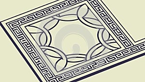 Geometric Pattern Border, for modern designs and abstract aesthetics, vector design Generative AI