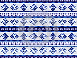 geometric pattern border pattern illustration on a blue background