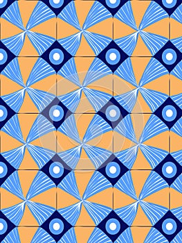 Geometric pattern in Brown