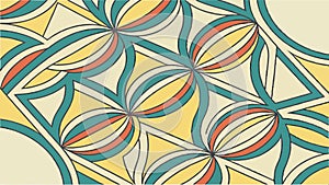 Geometric pattern with circles and lines, abstract background and design element vector design Generative AI