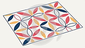 Geometric pattern of colorful overlapping shapes design vector design Generative AI