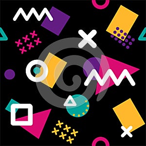 Geometric pattern with colorful. Retro