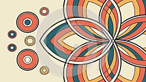 Geometric pattern of colorful tiled squares and triangles vector design Generative AI