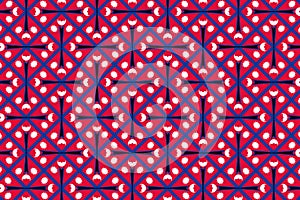 Geometric pattern in the colors of the national flag of Nepal. The colors of Nepal