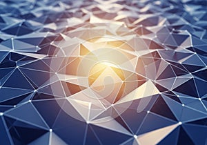 Geometric pattern composed of interconnected triangular facets forming a low-poly surface. A soft