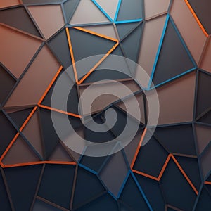 Geometric pattern composed of interconnected triangular and polygonal