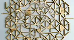 Geometric pattern composed of interconnected triangular