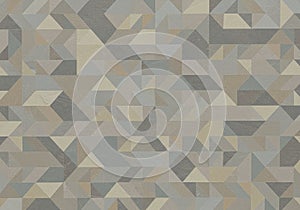 Geometric pattern composed of interlocking triangles and quadrilaterals in muted