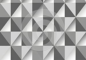 Geometric pattern composed of three-dimensional triangular