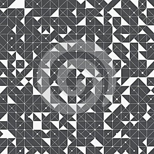 Geometric pattern composed of triangular shapes in shades of
