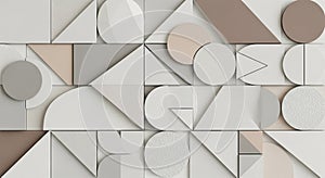 Geometric pattern composed of various shapes,