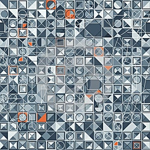 Various shapes including squares, circles, triangles, and rectangles in