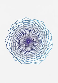 Geometric pattern with concentric polygons creating a spiral