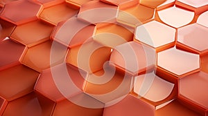geometric pattern with copper hexagons creating an abstract background