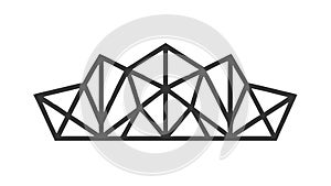 Geometric Pattern Crown Vector - Modern and Abstract Art, vector design Generative AI