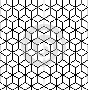 Geometric pattern. Cube seamless pattern. Geometric line background photo