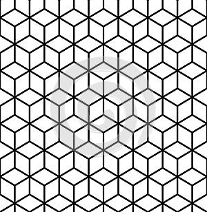 Geometric pattern. Cube seamless pattern. Geometric line background