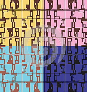 Geometric Pattern Design, Isolated Background. Vector cdr x6
