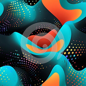Vibrant Abstract Composition With Whimsical Dotted Background Design