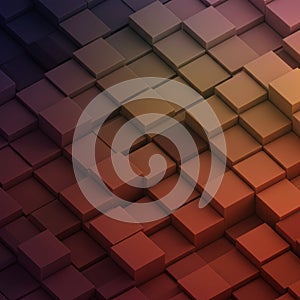 Geometric pattern featuring an array of 3D cubes arranged in a grid. The cubes exhibit