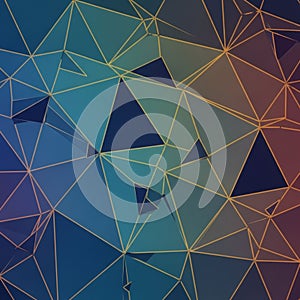 Geometric pattern featuring an array of interconnected triangle