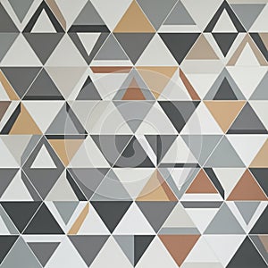 Geometric pattern featuring an array of overlapping triangles in various shades of gray