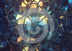 Geometric pattern featuring a complex network of interconnected polygonal shapes, predominantly