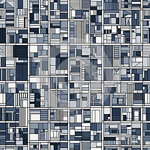 Geometric pattern featuring a grid of rectangles and squares in