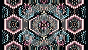 Geometric pattern featuring hexagonal and octagonal shape
